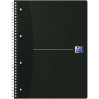 Cahier OXFORD Office Essentials A4+ Ligné Reliure en spirale Carte Noir Perforé 140 Pages