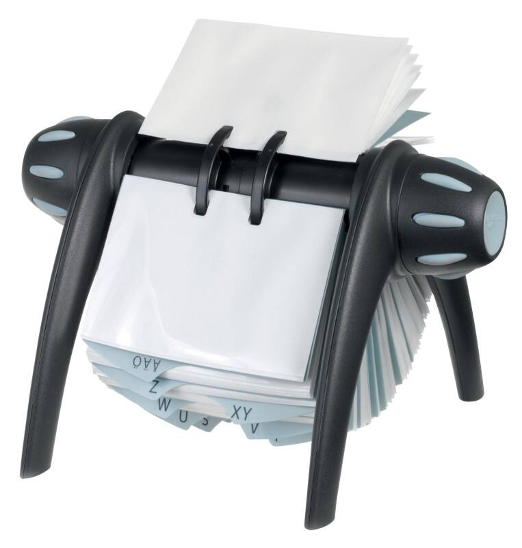 DURABLE Visifix Flip Visitekaarthouder Zwart, Grijs Speciaal 400 visitekaartjes Kunststof 21,5 x 18,5 x 12 cm