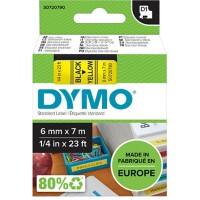 Dymo D1 S0720790 / 43618 Authentiek Labeltape Zelfklevend Zwart op geel 6 mm x 7m