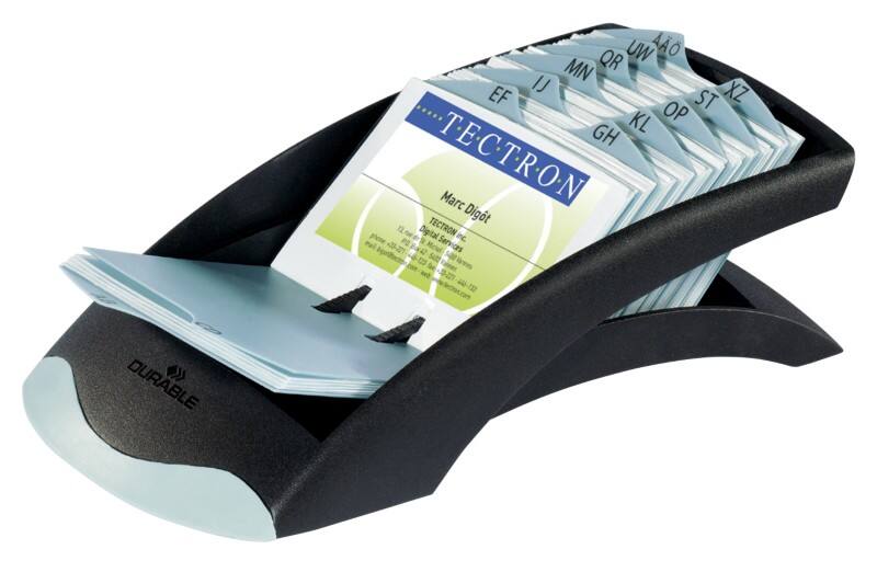 Porte-cartes de visite DURABLE Visifix Desk Argenté, noir 10,4 x 24,5 x 6,7 cm