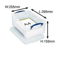 Really Useful Box Archiefboxen 9 L Transparant Plastic 25,5 x 39,5 x 15,5 cm