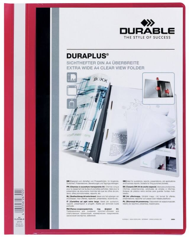 DURABLE Snelhechter 257903 A4+ 24 (B) x 31,1 (H) cm Rood
