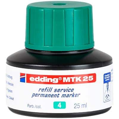 Recharge d'encre pour marqueurs permanents edding MTK 25 - Vert - 25 ml