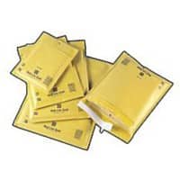 Mail Lite Gevoerde enveloppen K/7 Geel Blanco 370 (B) x 530 (H) mm Kleefstrip 10 Stuks