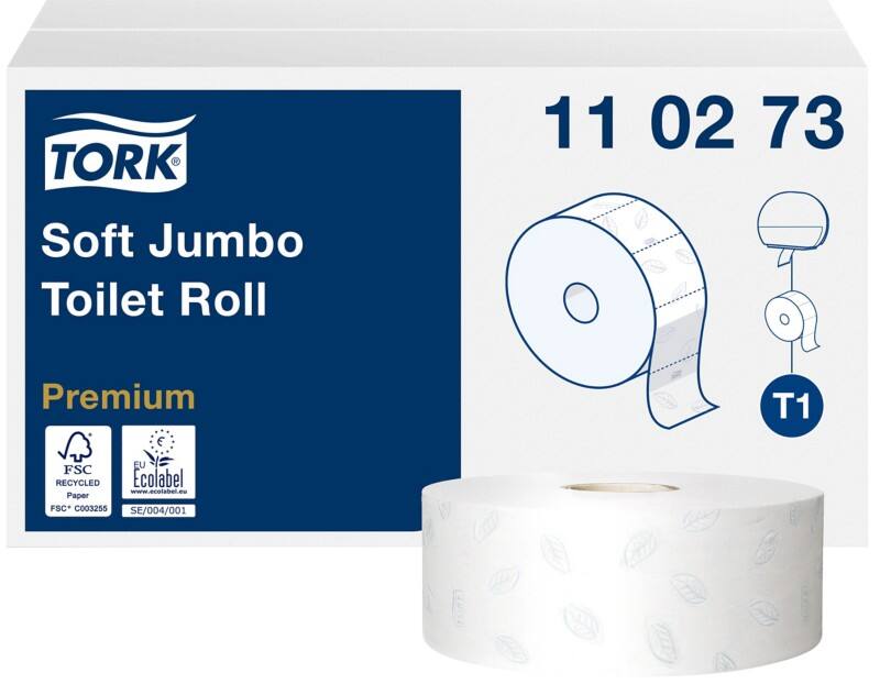 Tork Premium toiletpapier T1 2-laags 110273 6 rollen à 1800 vellen