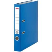 Classeur à levier Viking Étroit A4 50 mm Bleu 2 Anneaux Carton, PP (Polypropylène) Mat Portrait