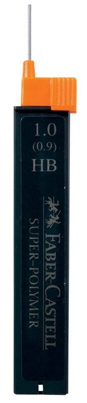 Mines pour porte-mines Faber-Castell Super-Polymer 1,0 mm HB Noir 12 Unités