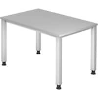 Bureau Hammerbacher Q Series VQS Hauteur ajustable Rectangulaire Gris 4 pieds métalliques 1200 (L) x 800 (P) x 810 (H) mm Acier, Aggloméré
