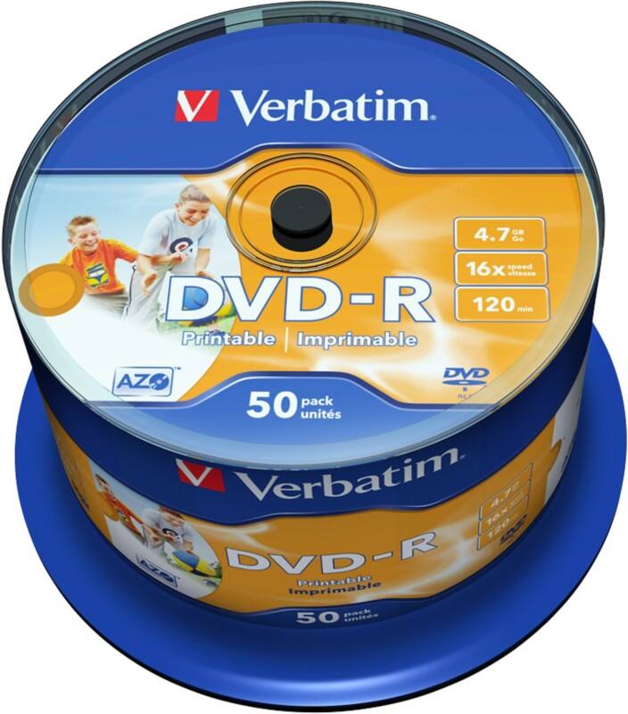 Verbatim Printbaar DVD-R 4.7 GB 50 Stuks