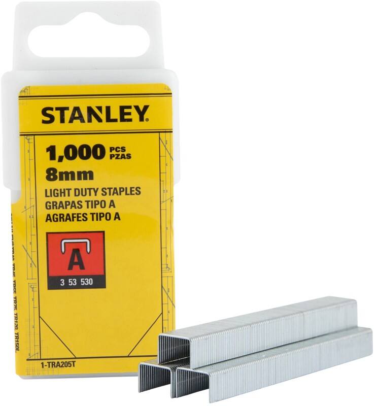 Stanley Nietjes 8 mm 1-TRA205T Metaal Zilver 1000 Nietjes