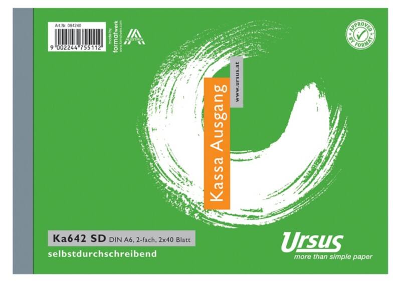 Livre de factures Ursus KA642SD A6 2 x 40 feuilles