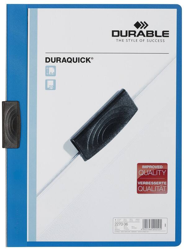 Farde à clip DURABLE 2270-06 A4 Bleu PVC