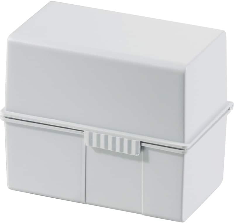 HAN Systeemkaartenbak A6 PS (Polystyreen), staal 400 Kaarten Lichtgrijs