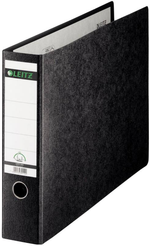 Leitz 180° Breed Classeur A3 80 mm Zwart 2 Ringen 1073 Hardboard Wolkenmarmer Liggend Gerecycled