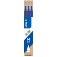 Recharge pour stylo roller Pilot FriXion Ball Clicker 0,35 mm Moyenne Bleu 3 Unités