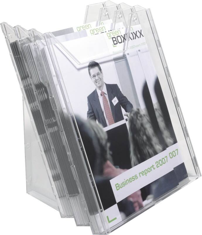 DURABLE Combiboxx A4 Folderhouder Wandmontage Transparant UNKNOWN 25,5 x 9 x 32,5 cm 858019 3 Stuks