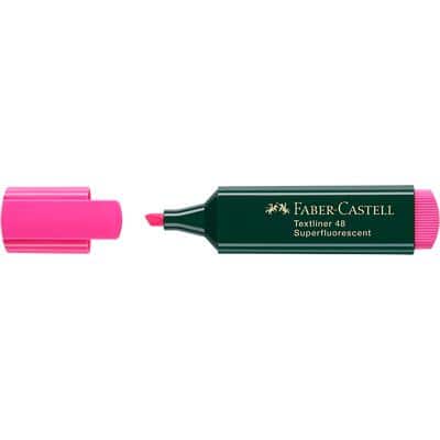 Surligneur Faber-Castell Superfluorescent Rose Pointe moyenne Biseautée 1 - 5 mm Rechargeable