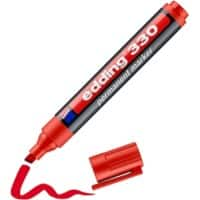 edding 330 Permanent marker Breed Beitelpunt 5 mm Rood Navulbaar