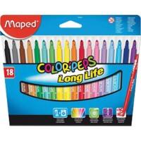 Stylo-feutre Maped Colour'Peps Pointe biseautée Assortiment 18 Unités