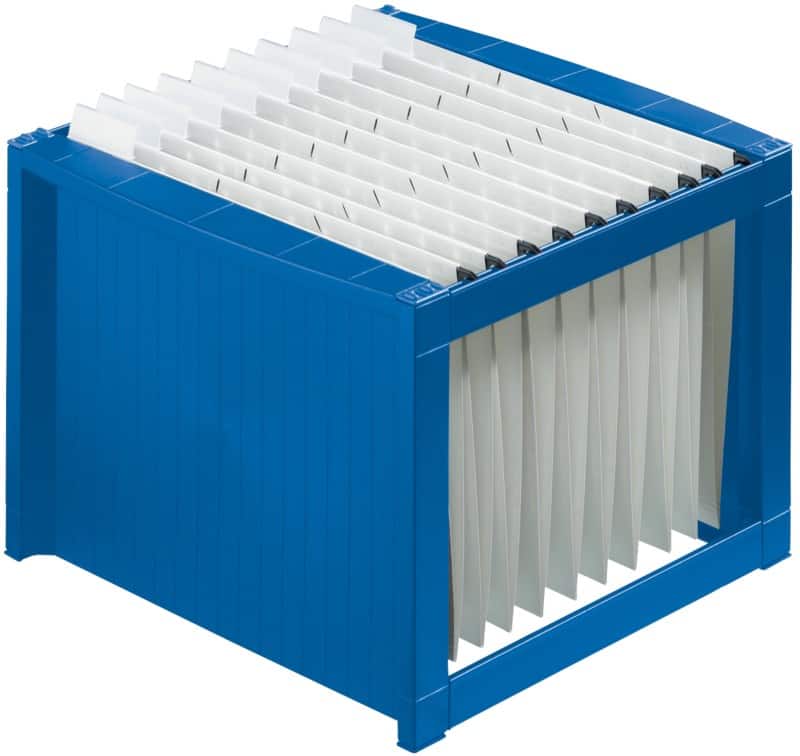Bac à dossiers suspendus helit the rack A4 40 Dossiers Plastique Bleu 36 x 38 x 26 cm