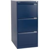 Bisley Hangmappenladenkast 3 Lades laden Blauw 470 x 622 x 1.016 mm