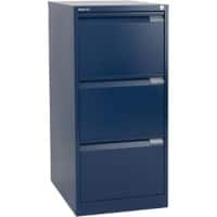 Armoire de classement Bisley Acier 3 Tiroirs Verrouillable 470 x 622 x 1016 mm Bleu Oxford