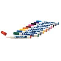 Franken Whiteboardmarker Rond 6 mm Paars, Zwart, Blauw, Lichtblauw, Rood, Geel, Roze, Groen, Bruin, Oranje 10 Stuks