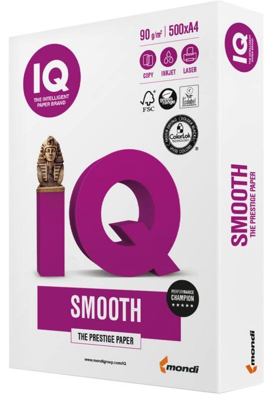 Papier imprimante IQ Selection Smooth A4 IQ Blanc 90 g/m² Lisse 500 Feuilles