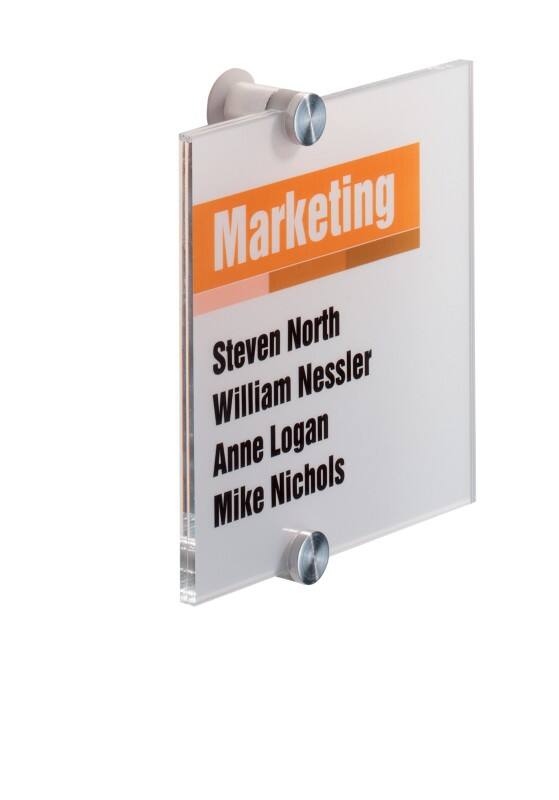 DURABLE Crystal Sign Deurbord Schroeven Plexiglas 21 x 29,7 cm