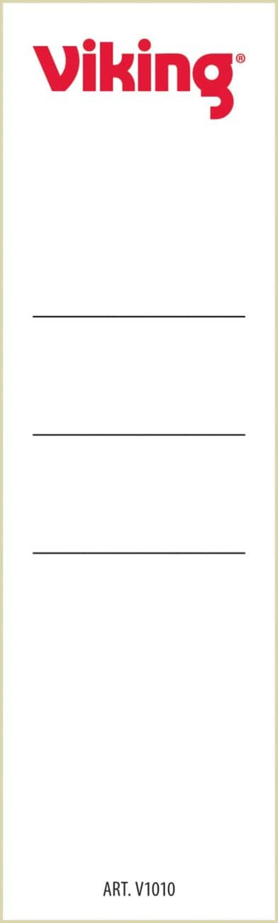 Viking Insteekrugetiketten A4 Wit 10 Stuks 5 x 15,8 cm