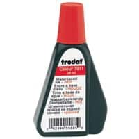 Flacon d'encre Trodat 7011 Rouge 4 x 7,6 cm pour Tampons encreurs Trodat 28 ml