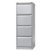 Bisley Hangmappenladenkast 4 Lades laden Zilvergrijs 470 x 622 x 1.321 mm