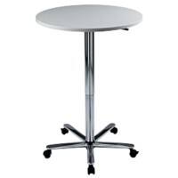 Table Hammerbacher VST Hauteur ajustable Gris Piètement en métal 800 (L) x 800 (P) x 1140 (H) mm Aggloméré, Plastique, Aluminium