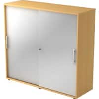 Armoire Hammerbacher Aggloméré 2 Étagères Verrouillable 1200 x 400 x 1100 mm Hêtre Argenté, brun