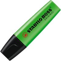 Surligneur STABILO Boss Original Vert Pointe large Biseautée 2 - 5 mm Rechargeable