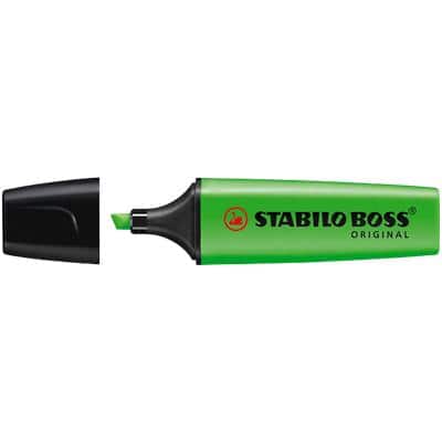 Surligneur BOSS ORIGINAL STABILO Vert Large Biseautée 2 - 5 mm Rechargeable