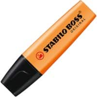 Surligneur STABILO Boss Original Orange Pointe large Biseautée 2 - 5 mm Rechargeable