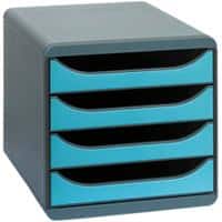 Module à tiroirs Exacompta 310782D Polystyrène Bleu, gris 34,7 x 26,7 x 27,8 cm