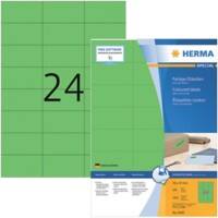 HERMA Etiketten 4409 Klevend A4 Groen 70 x 37 mm  100 Vellen à 24 Etiketten