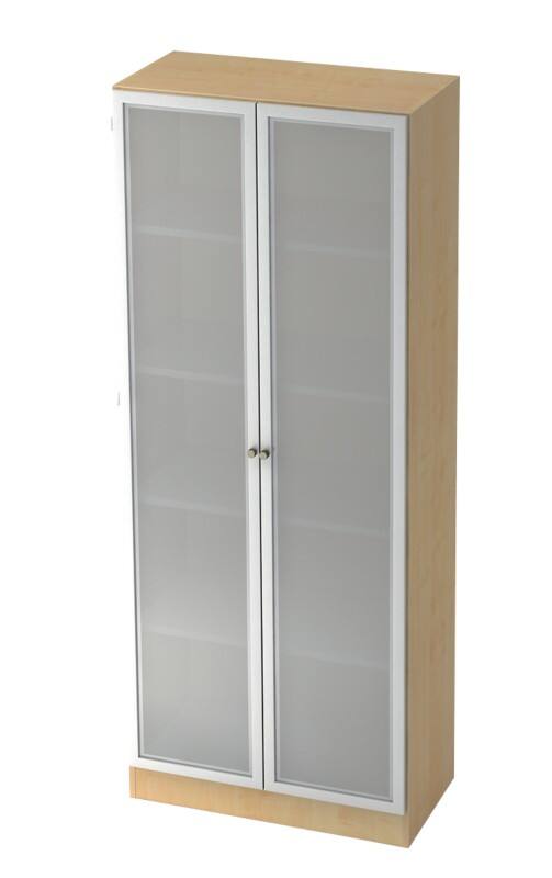 Armoire à portes battantes Hammerbacher Aggloméré 5 Étagères 800 x 420 x 2004 mm Érable Argenté;Brun