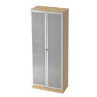 Armoire à portes battantes Hammerbacher SG 6100G Erable/aluminium 800 x 420 x 2004 mm