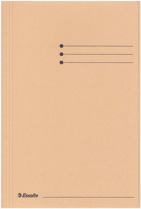 Esselte Manilla 3-Flap Map 1032304 Foolscap Chamois Gerecycled Karton 250 Vel 23,3 x 35 x 2 cm 50 Stuks