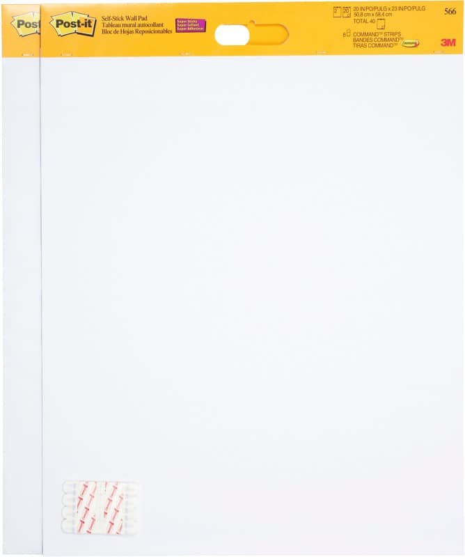 Post-it Super Sticky Flipoverblok Blanco 51 x 58 cm Wit 2 Stuks à 20 Vellen