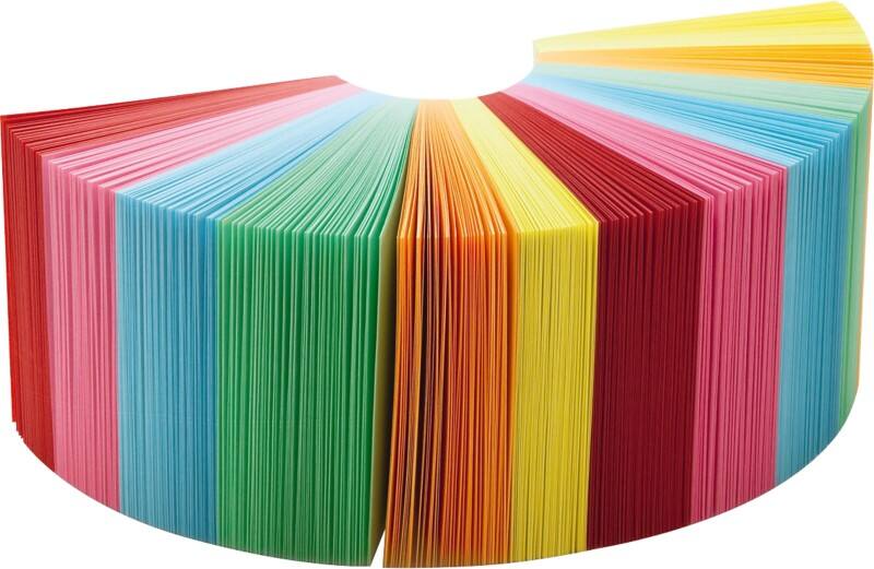 Folia kubusblok 90 x 90 mm regenboogkleuren 700 vellen