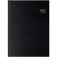 Agenda Brepols Bremax 2026 Spécial 1 Jour sur 2 pages Allemand, Anglais, Français, Néerlandais, Italien, Espagnol Noir 0,002,1345,01,6,0