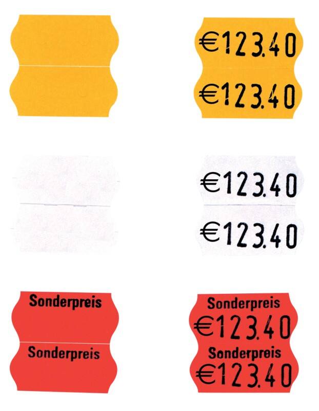 SATO Etiketten 70-030-0-032 Oranje 2,6 x 1,2 cm 1500 Stuks
