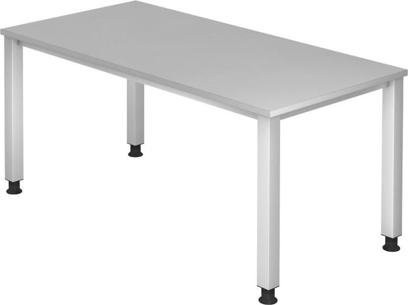 Bureau Hammerbacher Q Series VQS Hauteur ajustable Rectangulaire Gris 4 pieds métalliques 1600 (L) x 800 (P) x 810 (H) mm Acier, Aggloméré