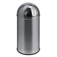 Poubelle push Vepa Bins 40 L Argenté Chrome