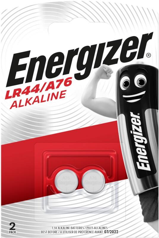 Energizer Knoopcel Alkaline LR44/A76 LR44 150 mAh Alkaline 1,5 V 2 Stuks