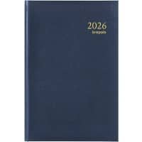 Agenda Brepols Saturnus Luxe Lima 2026 Spécial 1 Jour par page Allemand, Anglais, Français, Néerlandais Bleu 0,216,1256,06,6,0